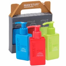 Mens Shower Gel Gift Set Hair Body Wash Toiletry Trio Grooming Dad Father's Day