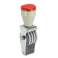 4 Digit Number Roller Stamp, Adjustable Rubber Stamp Symbol Office Date