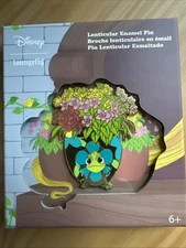 Loungefly Disney Tangled Pascal Flowers Lenticular Three Inch Pin LE 1700 New