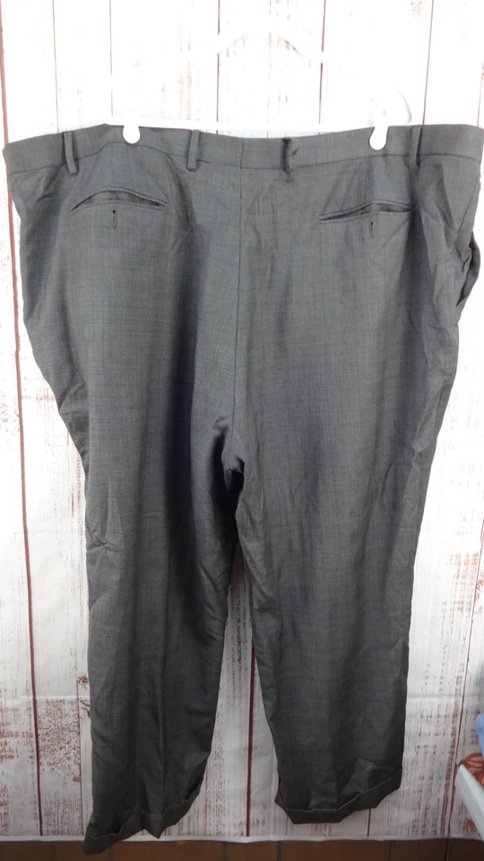 Pantalones de vestir Lauren by Ralph Lauren para hombre 56R gris 100 % lana grandes y altos Foto 2 de 4
