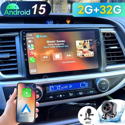 10'' for Toyota Highlander 2014-2019 CarPlay Android 15 Car Stereo Radio GPS AHD
