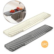 17.7" Silicone Kitchen Sink Mat Faucet Splash Guard Drip Catcher for Bathroom RV