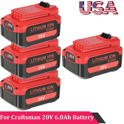#ad 1 4X 20V For Craftsman 6.0Ah 20 Volt Max Li Ion Battery CMCB206 CMCB204 CMCB202 $159.99