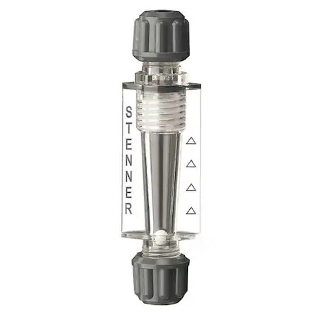 Stenner Ak600 Flowindcator, Ceramic;Pe;Pp;Pvc, 1/4Intube