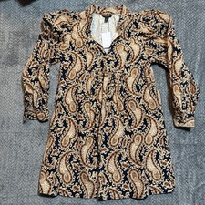 Womens Small BANANA REPUBLIC Corduroy Dress Medallion Print NWT Paisley