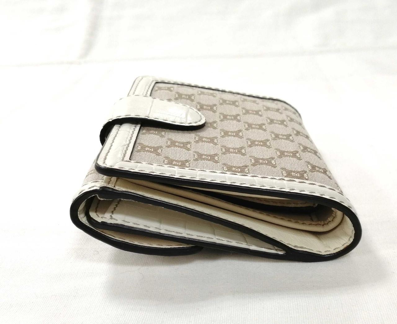 Macadam Pattern Folded Wallet Celine Model White … - image 3