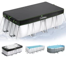 UIRWAY 12x24 FT Winter Rectangular Pool Cover with Reflective Strips Swimming...