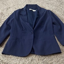 Eliza J Blazer Jacket Navy Blue Button XS
