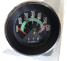 1964 1965 1966 Olds Starfire 0-6000 Rpm Tachometer With Console Mount Housing