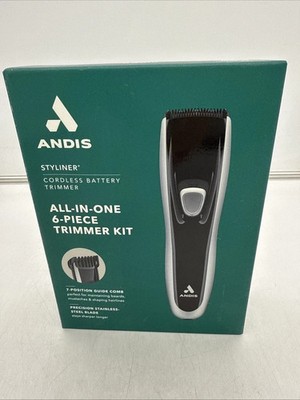 Andis Styliner  Cordless Battery Trimmer, All-In-One 6-Piece Trimmer Kit