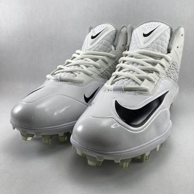 Size 10.5 Nike Zoom Code Elite 3/4 White Black Football Cleats Mens 603368-101 