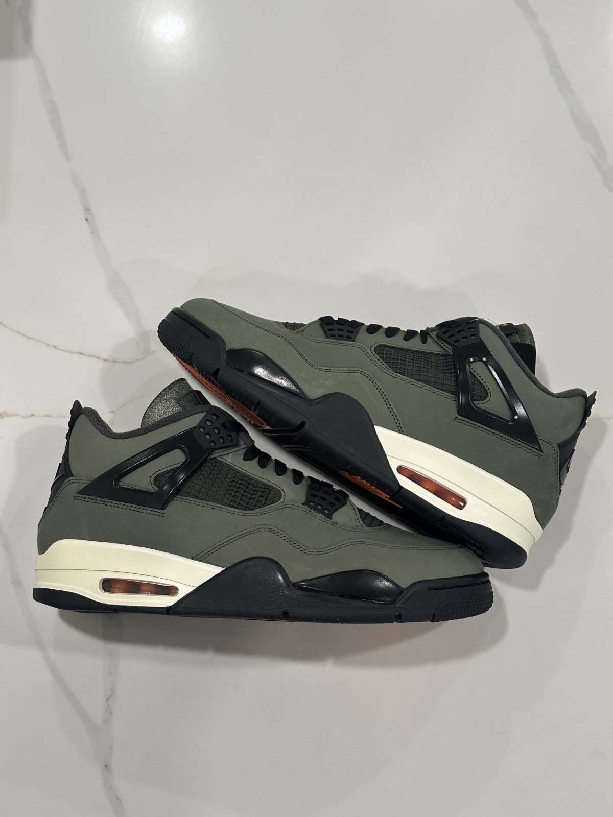 SAOLA IN MANO??2025 IMBATTUTO X JORDAN AJ 4 RETRÒ DEEPGREEN CLEMENTINE Taglia 12 M
