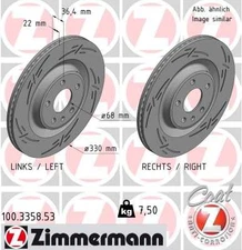 Zimmermann 100.3358.53 Brake Disc for Audi, Audi (FAW), Porsche, VW, VW (SVW)