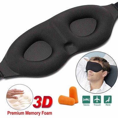 Reise Schlaf Augenmaske weich 3D Memory Foam gepolstert Schatten Abdeckung Schlafen Augenbinde