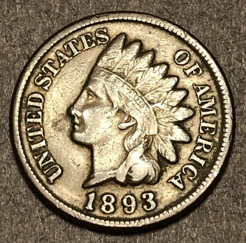 1893 Indian Head Cent Penny VF