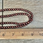 Faux Chocolate Pearl Necklace Double Strand Beaded Wire — photo 3