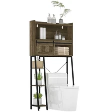  Over The Toilet Storage Cabinet, Freestanding Over Toilet Distressed Brown