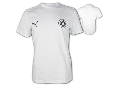 Puma BVB Essential T-Shirt Jr weiß Borussia Dortmund Kinder Tee BVB 09 128-176