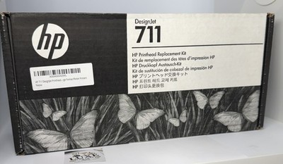 New HP 711 DesignJet T120 T520 Printhead Kit C1Q10A with 4 Inks USA MAR2026