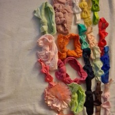 Baby Toddler Bow Flower Fabric Headband Lot, Multicolor, One Size