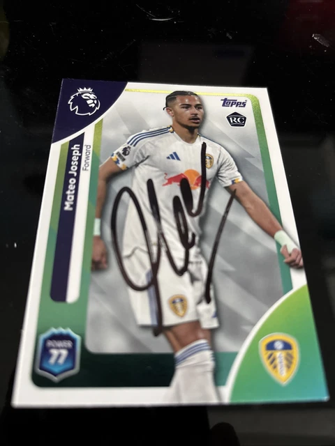 MATCH ATTAX 2026 MATEO JOSEPH LEEDS UNITED SIGNED.