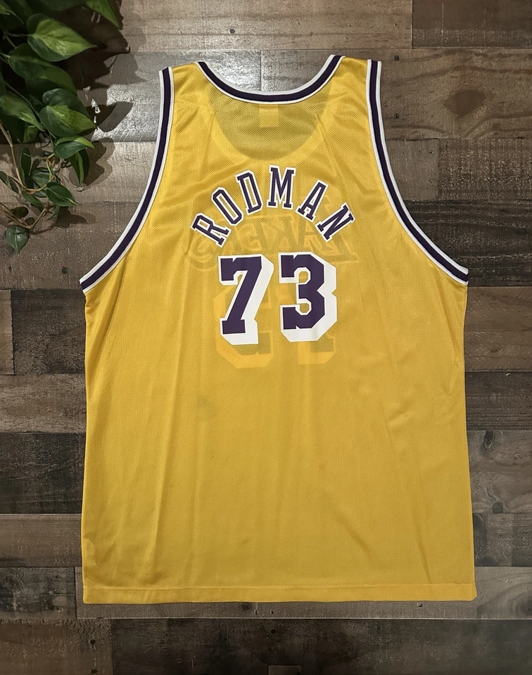 Camiseta De Colección Campeón De Los Angeles Lakers Dennis Rodman NBA Talla 52 Adulto XXL Foto 4 de 4