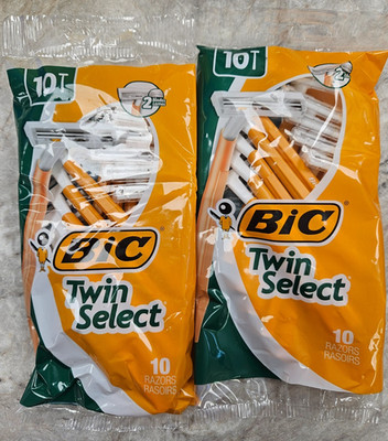 BIC TWIN SELECT Razors Men's Sensitive 10 Count ( 2 pack ) YELLOW | eBay