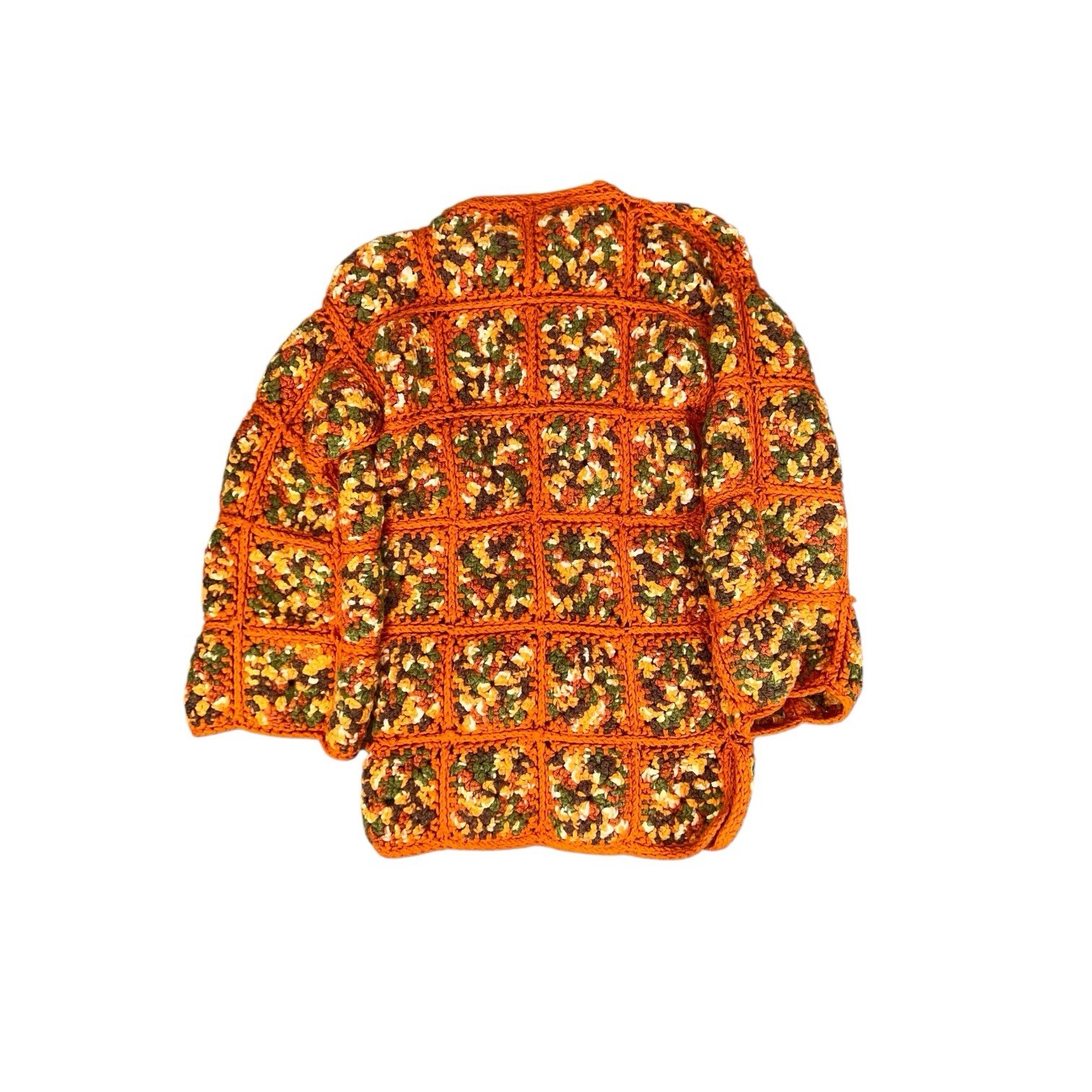 VTG GRANNY SQUARE PATCHWORK JACKET SWEATER HIPPIE… - image 18