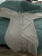 Vintage Men Yukata 100 Cotton White Navy Diamond Pattern One Size Made in Japan