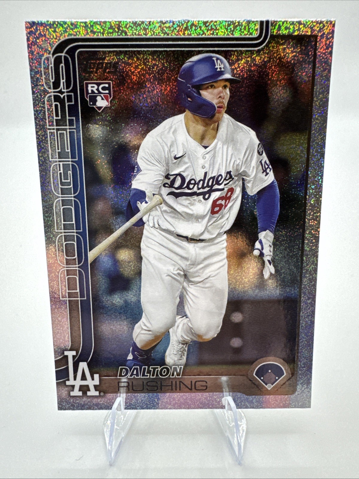 DALTON RUSHING 2025 TOPPS UPDATE SAND GLITTER FOIL SP RC #US38 DODGERS WS!