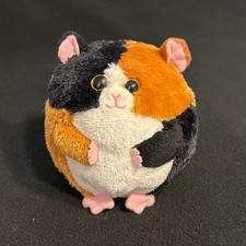 New Ty Beanie Ballz SPEEDY Guinea Pig Ball 5" 2011 Plush Hamster Brown Black Tag