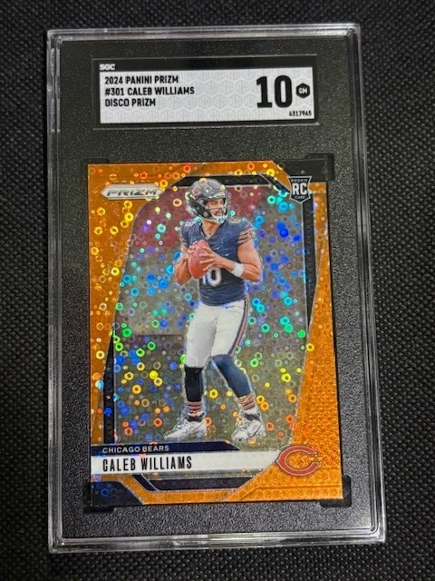 2024 PANINI PRIZM #301 CALEB WILLIAMS SGC 10 2 ORANGE DISCO Rookie RC Bears - Image 4 of 4