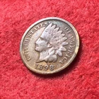 1898 Indian Head Cent Penny Lustrous High Grade + Toned