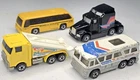 Hot Wheels Blackwall Lot Of 4 Greyhound School Bus Semi Tow Truck Vintage