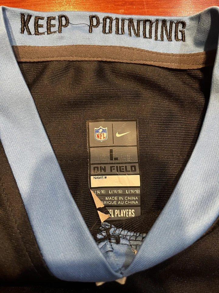 Camiseta de fútbol americano Nike Cam Newton #1 NFL Carolina Panthers juvenil grande Foto 4 de 4