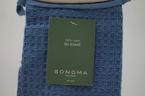 NEU Williams Sonoma 3 Stück Krawatte Küchentücher SET Elfenbein Blau Baumwolle - Bild 3 von 11