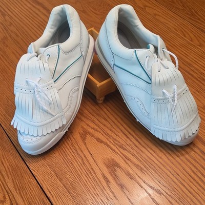 Etonic ST Plus Softspikes Ground Control Waterproof Golf Shoes White/Teal 10M