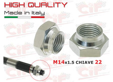 DADO ZINCATO DA CIANFRINARE M14x1.5 CHIAVE 22 TAMBURO RUOTA POSTERIORE X APE 50