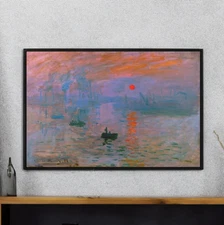 Sunrise by Claude Monet Print - Large Canvas Wall Art - Impressionist Poster