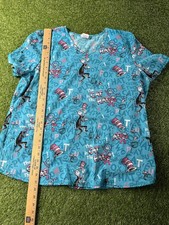 Dr. Seuss The Cat in the Hat Scrub Top XL