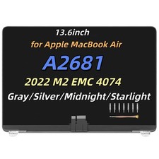 13.6" LCD Screen for Macbook Air A2681 M2 2022 EMC 4074 Retina Display Assembly
