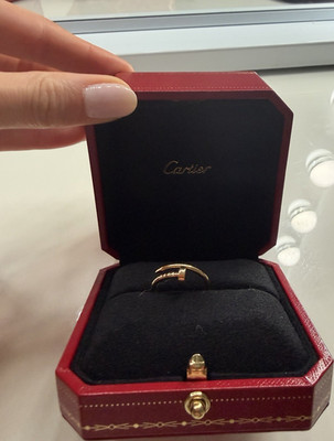 Cartier Juste un Clou 18k Yellow Gold Ring Size 53 with Original Red Box