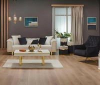 Garnitur Dreisitzer Sessel Beige Sofa Stoffsofa 2Tlg Polstersofa Couch