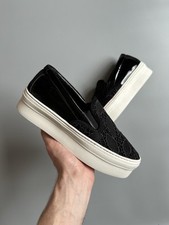 Luxury Salvatore Ferragamo Pacau Lace Leather Loafers Size US 7,5 /EU 37,5 Women