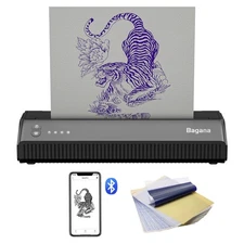 Bagana Tattoo Stencil Printer Thermal Bluetooth Temporary Tattoo Transfer Pri...