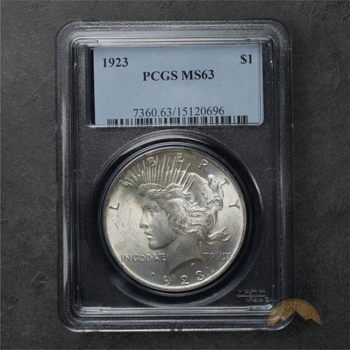 1923 Silver Peace Dollar $1 - PCGS MS63 - Philadelphia