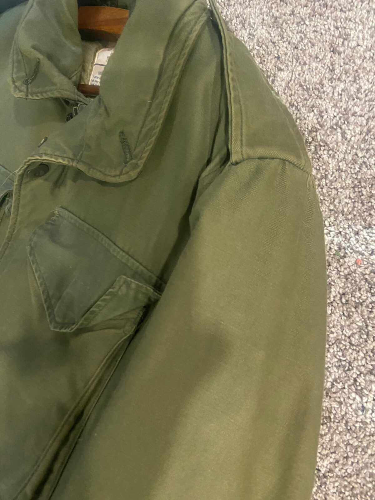 M65 Field Jacket Cold Weather Military Surplus OG 107 Small with