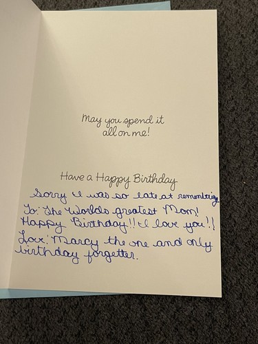 Tarjeta de felicitación vintage mamá cumpleaños poema ziggy lápiz papel G2 - Imagen 2 de 3