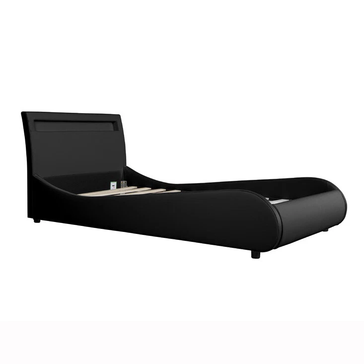 ORION LED LIGHTS BED FRAME - BLACK / WHITE - SINGLE / SMALL DOUBLE / DOUBLE - Image 4 of 4