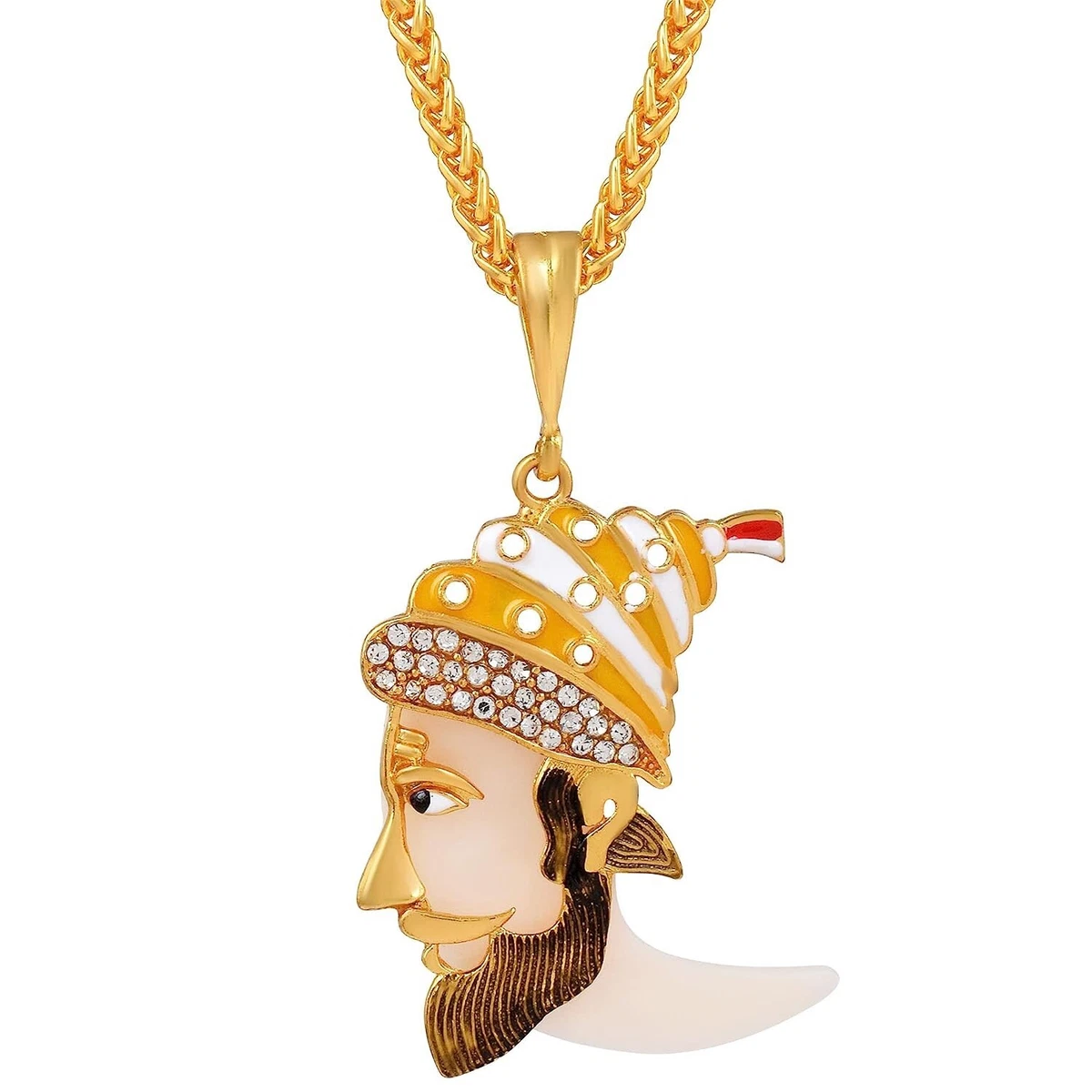 Gold Plated Brass Chhatrapati Shivaji Maharaj Rajmudra Pendant